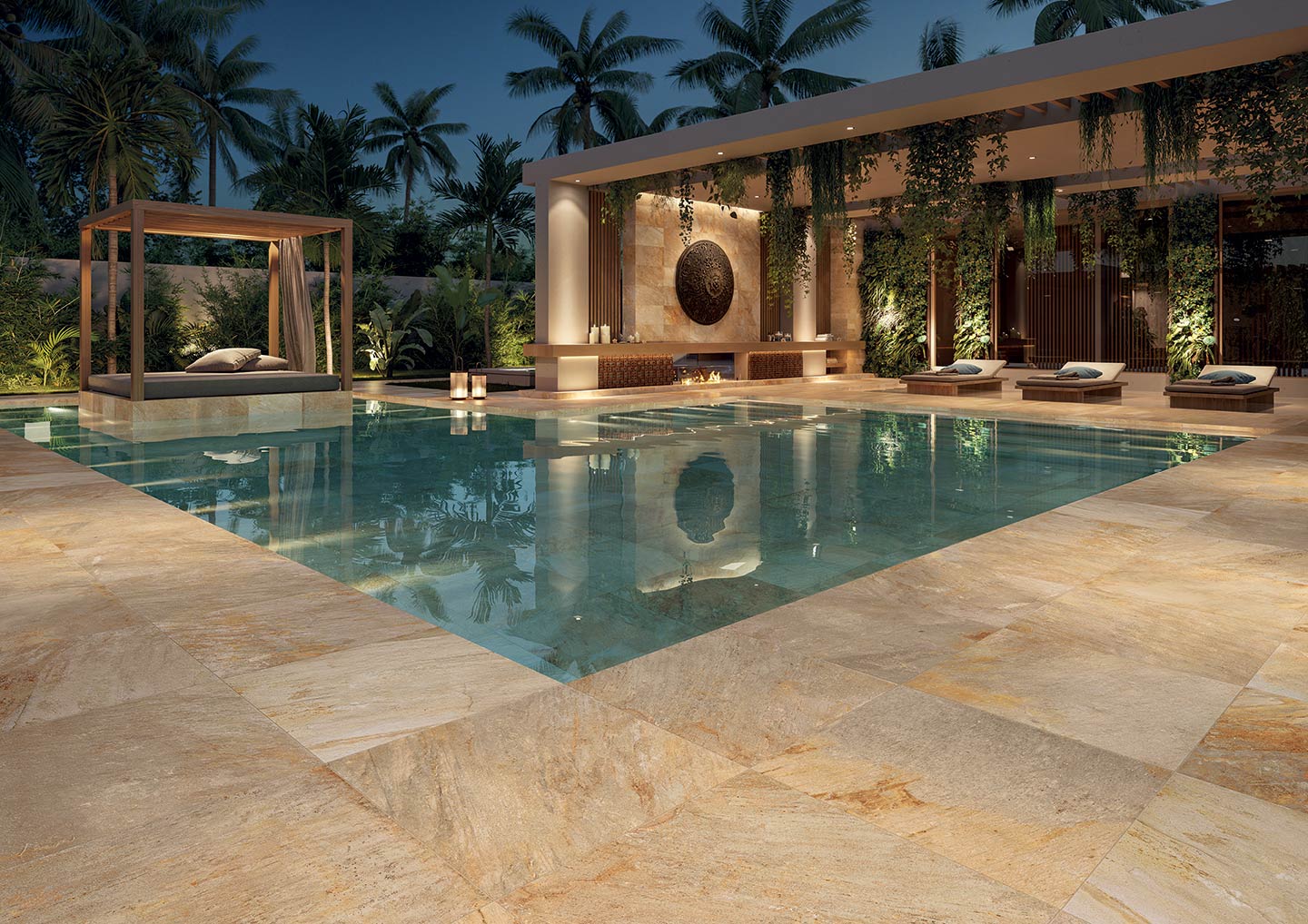 Mosaique grès cérame aspect pierre naturelle ZEPHYR Gold