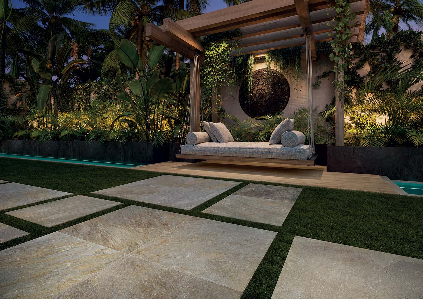 Carrelage grès cérame aspect pierre naturelle ZEPHYR GREY