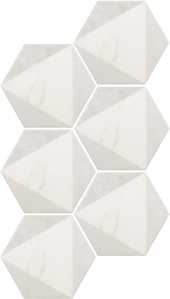 Carrelage hexagonal 17,5x20 HEXAGON CARRARA PEAK - 0.71m²/boîte