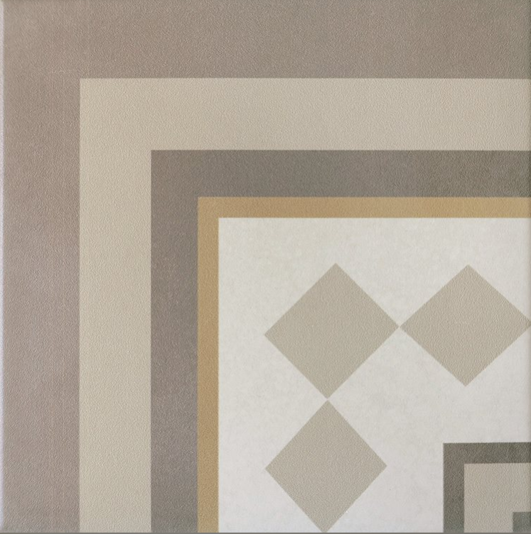 Carrelage imitation ciment rosace 20x20 cm CAPRICE LOIRE Angle - L'Atelier By AC
