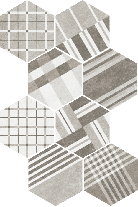 Carrelage tomette 17.5x20 - HEXATILE CEMENT, 0.71m²/boîte