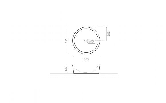 Vasque à poser en pierre DUAL beige