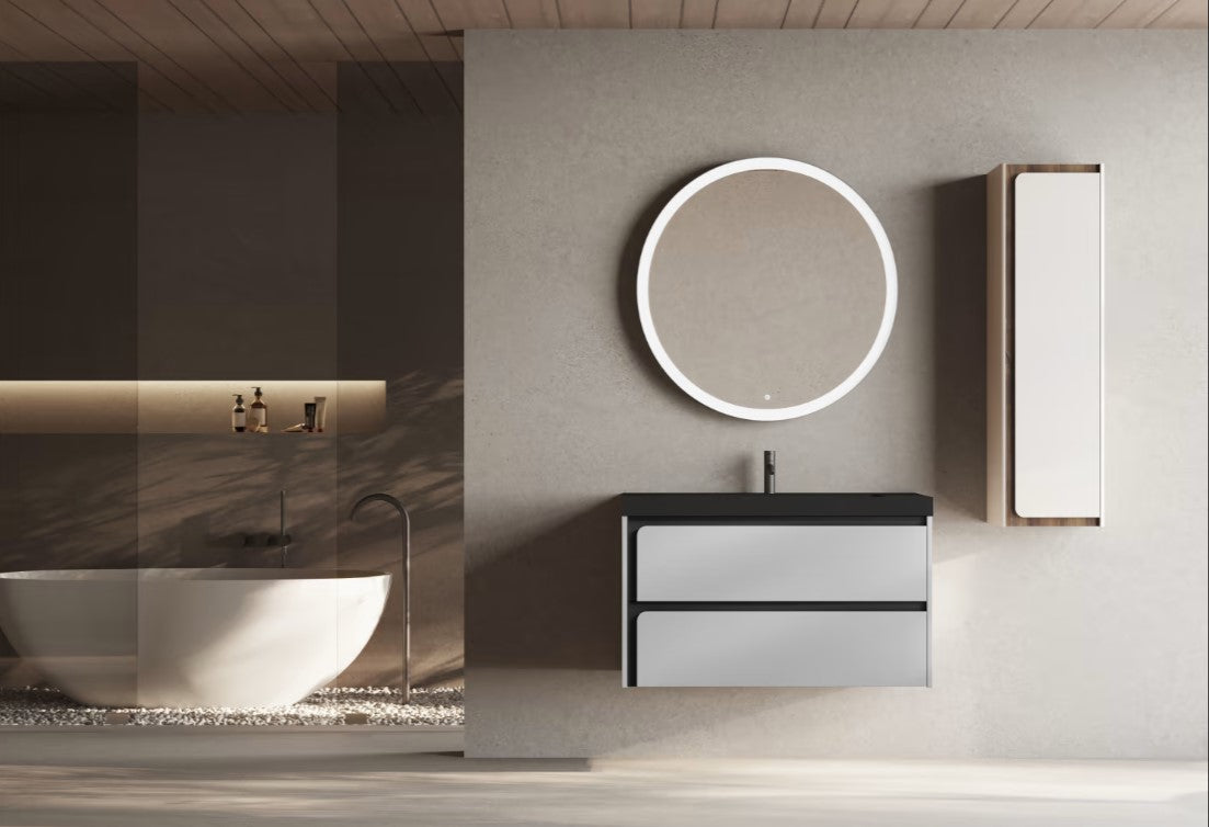 Meuble de salle de bain suspendu INDICO, vasque à encastrer