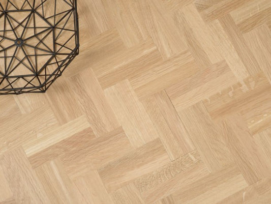 Parquet massif chêne premier 08/120mm double bâton rompu polyane