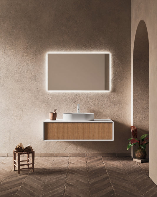 Meuble salle de bain 1 tiroir L123.6 P53