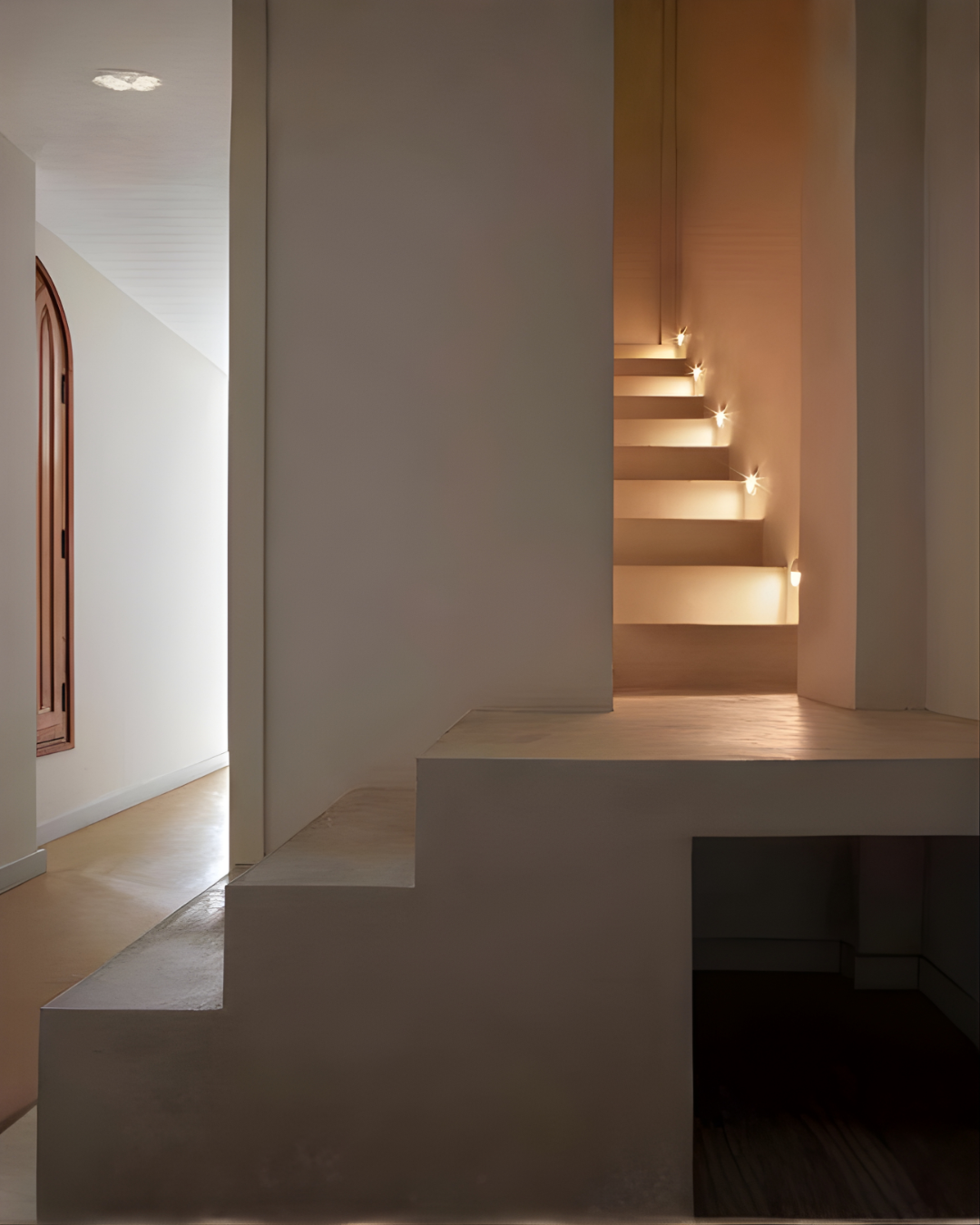 Escalier recouvert de béton ciré EFFECTO QUARTZ finition lisse