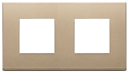 Plaque de décoration 4 modules 2+2  en or satiné EIKON EXE