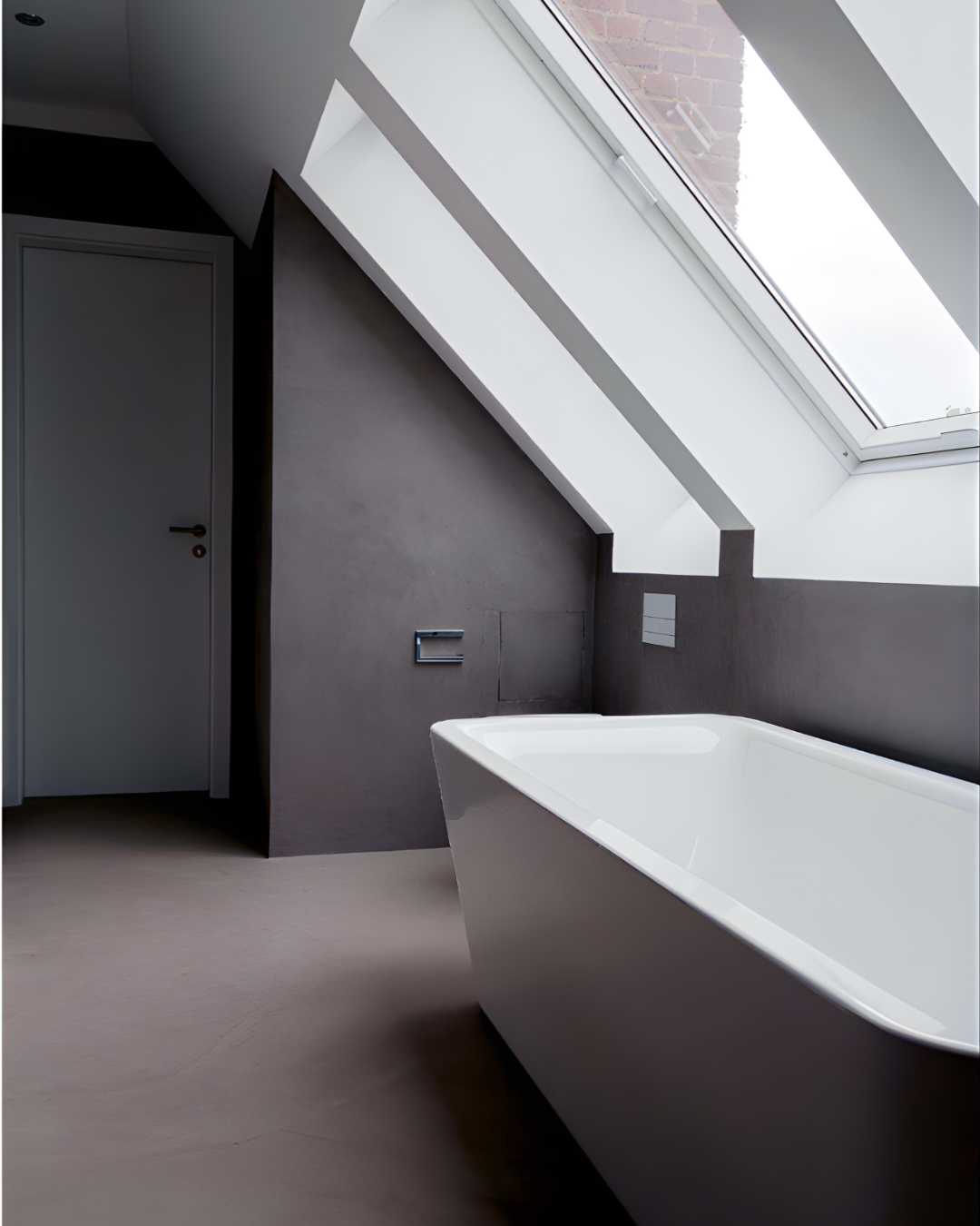 Douche italienne en béton ciré EFFECTO QUARTZ finition mate