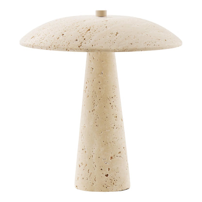 Lampe de table Consett en travertin dans une chambre contemporaine