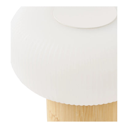 Vue de dessus de la lampe de table Stafford en bambou naturel