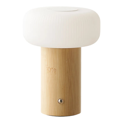 Lampe de table Stafford rechargeable vue de face avec bouton d'allumage tactile