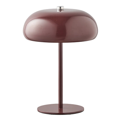 Lampe de table Margate bordeaux vue de face sur fond blanc