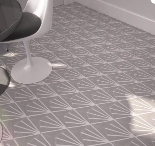 Carreau de ciment  Hexagonal MOD 604, 23x20 cm