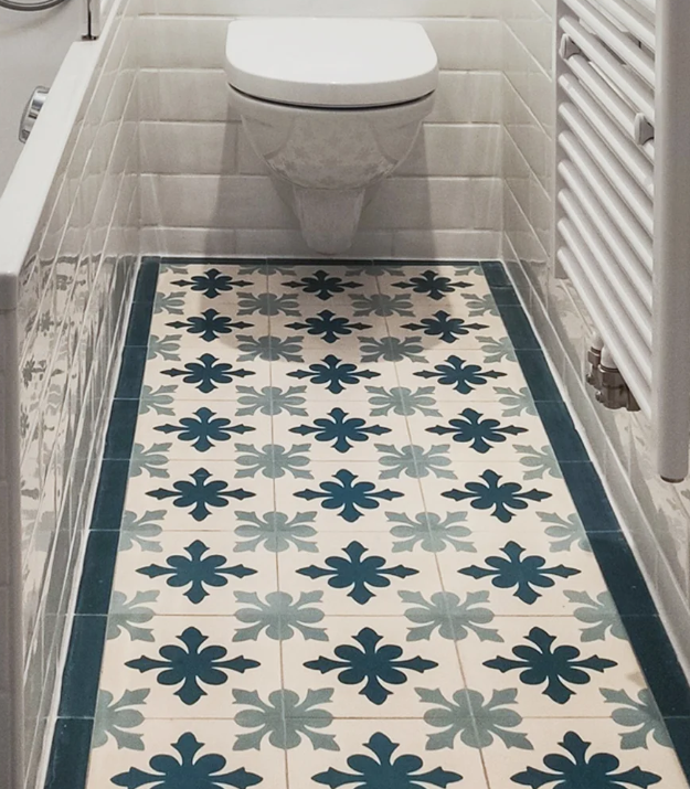 Carreau de ciment floral  Mod139, 20x20 cm