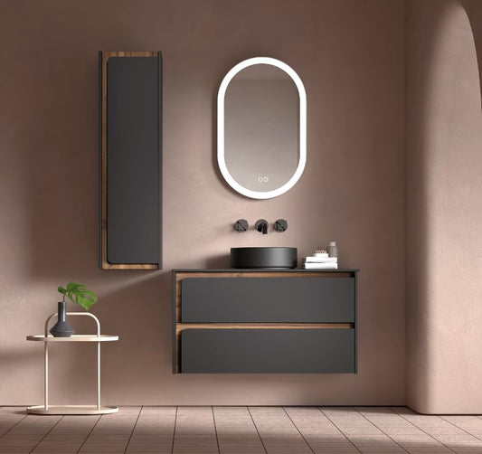 Meuble de salle de bain suspendu, vasque à poser INDICO