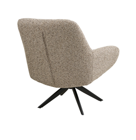 Dos du fauteuil Grandola gris avec dossier enveloppant et structure élégante