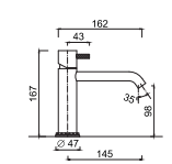 Mitigeur lavabo sans vidage Giulini