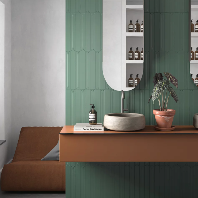 Carrelage mural HOPP green relief