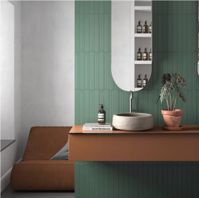 carrelage mural hopp green