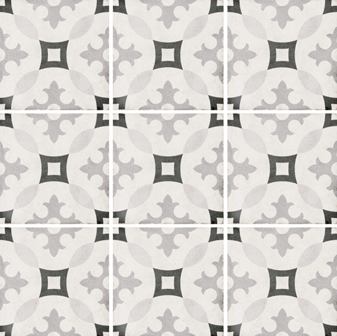 Carrelage aspect ciment 20x20 cm ART NOUVEAU - Karlsplatz grey