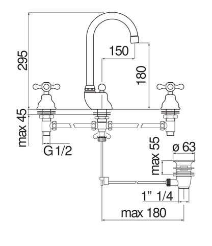 Mélangeur lavabo  Nobili  GRC5012/1CR