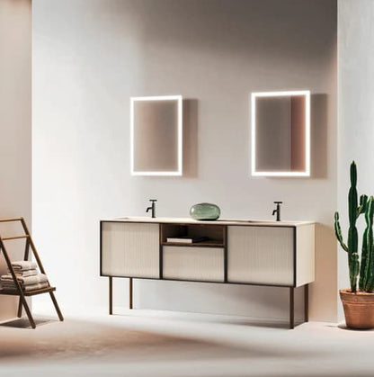 Meuble salle de bain sur pieds QUADRO METALLO