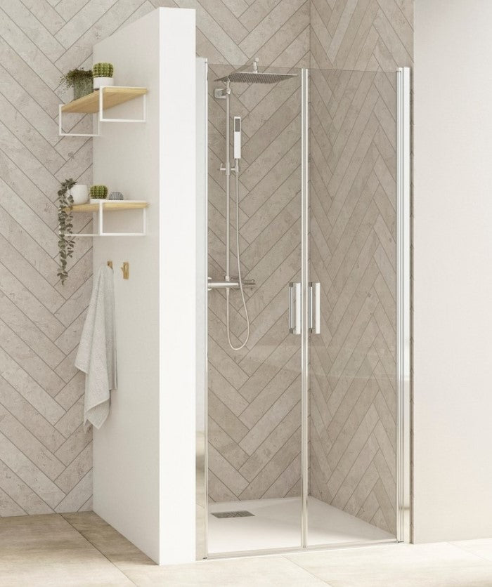 Paroi de douche Smart Express + 2P sans seuil Chrome 120 cm