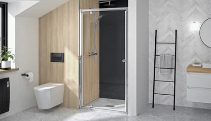 Paroi porte pivotante pour douche en niche ou angle