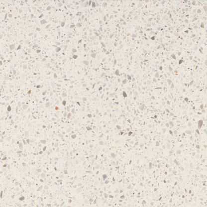 Carrelage Terrazzo Blanc Pur à fond blanc et éclats de marbre