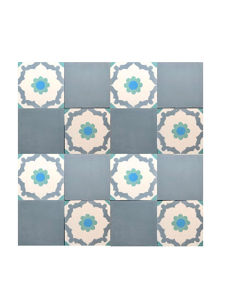 Carreaux de ciment FLORAL 104  , 20x20 cm