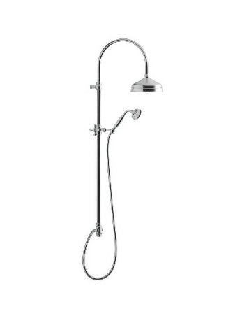 Colonne de douche avec support de douche coulissant, pomme de douche Ø 200