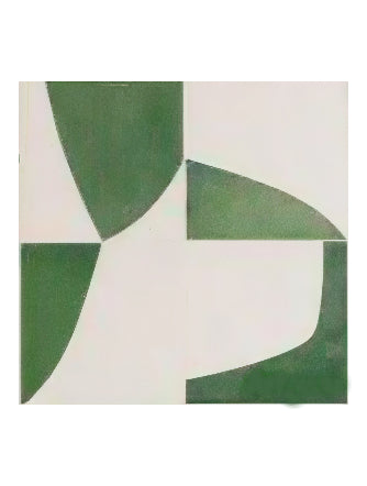 Carreau de ciment LEAF vert, 20x20 cm TOD233