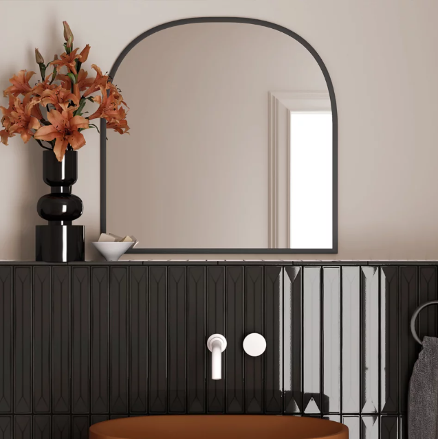 Carrelage mural VITRAL relief noir 