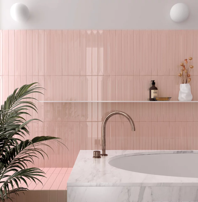  Carrelage mural VITRAL lisse pink