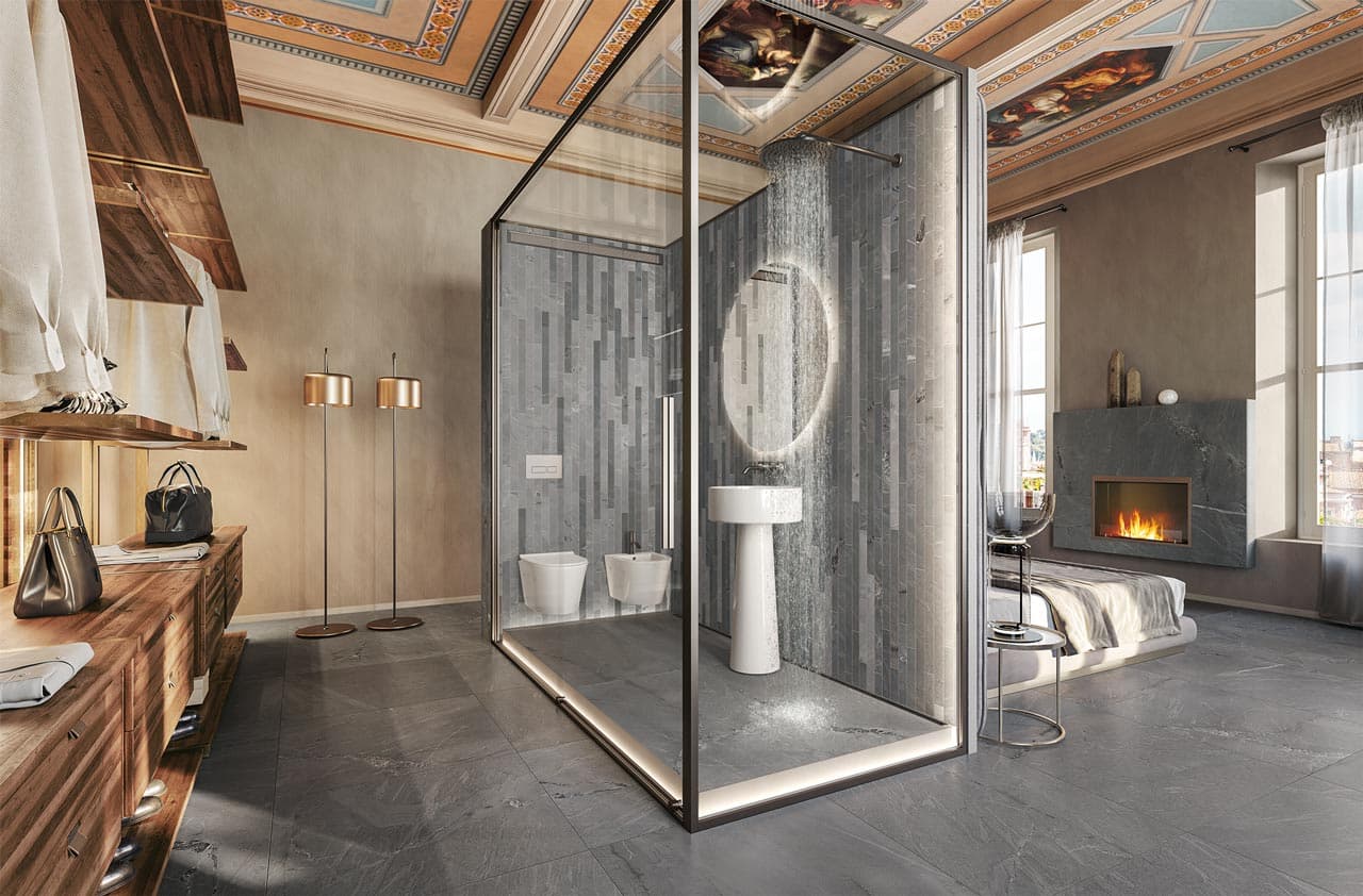 Way poser au sol dans une chambre et dans une douche (paroi/sol) - L'Atelier By AC