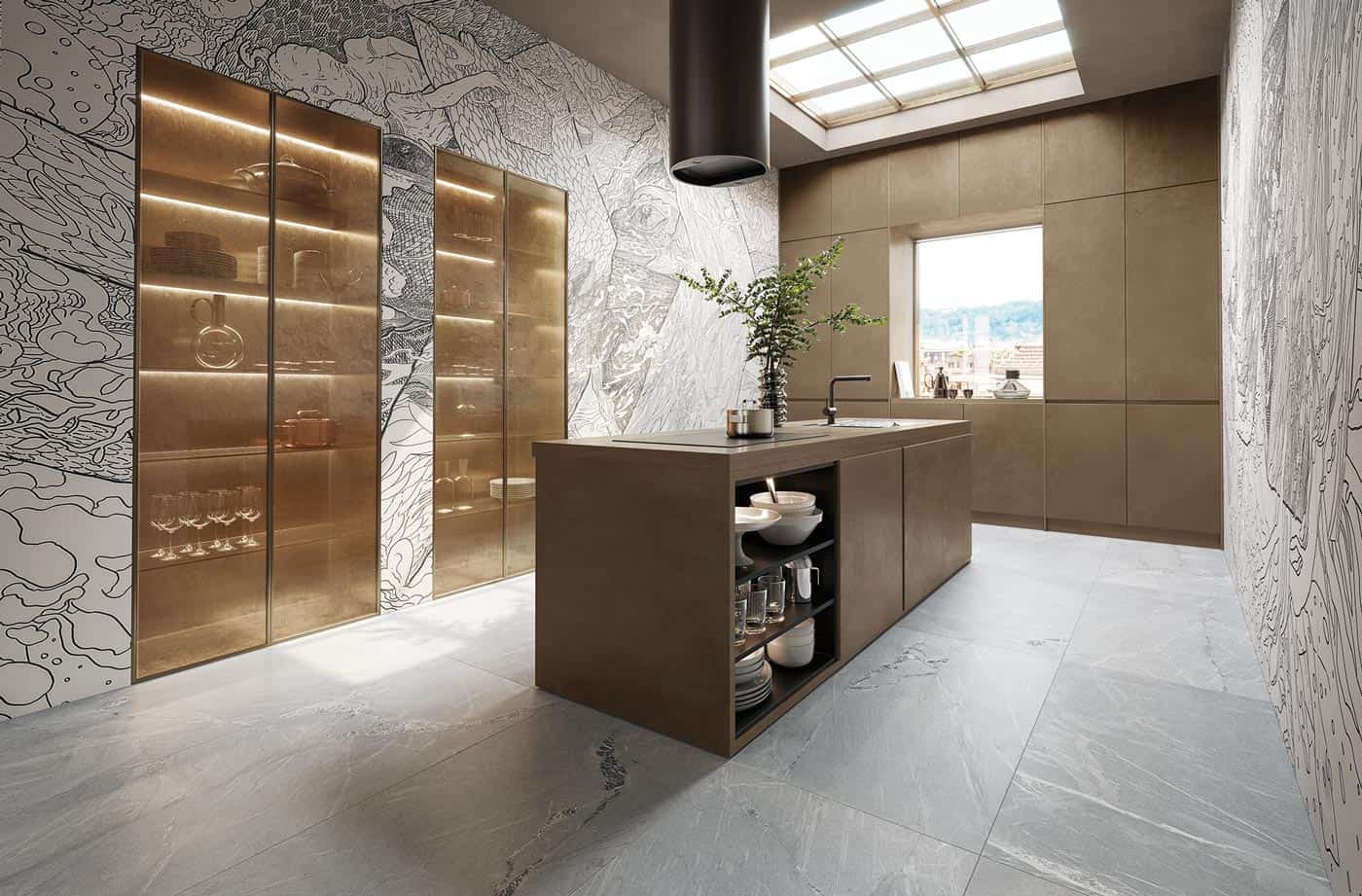 Mosaïque grès cérame aspect pierre Way QAURTZ