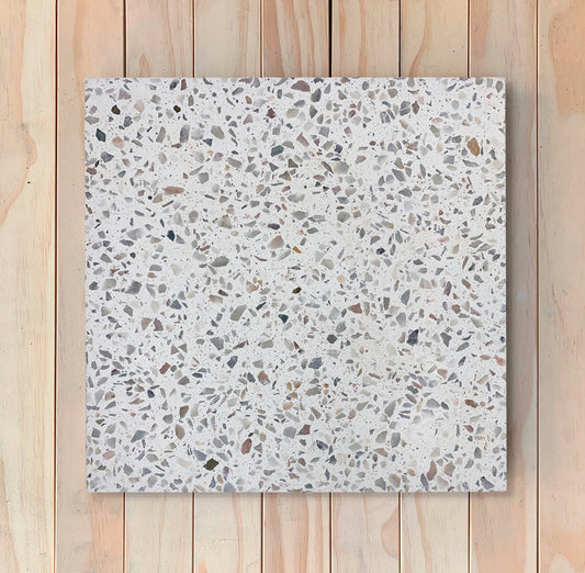 Carreaux de ciment TERRAZZO blanc  , 20x20 cm