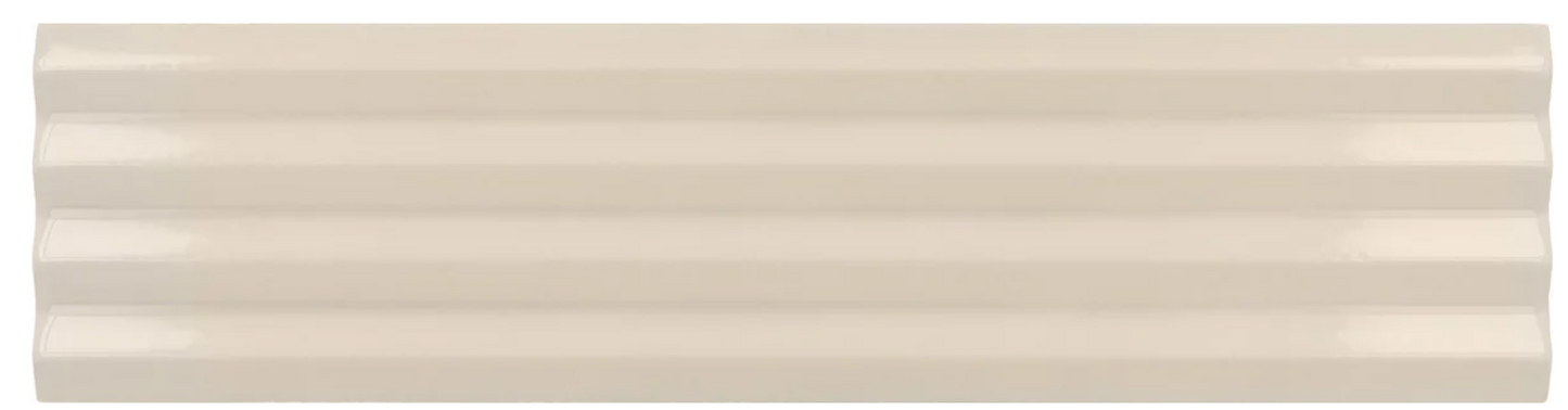 Faïence murale Kit-kat relief Costa Nova 5x20 cm Beige Pâle