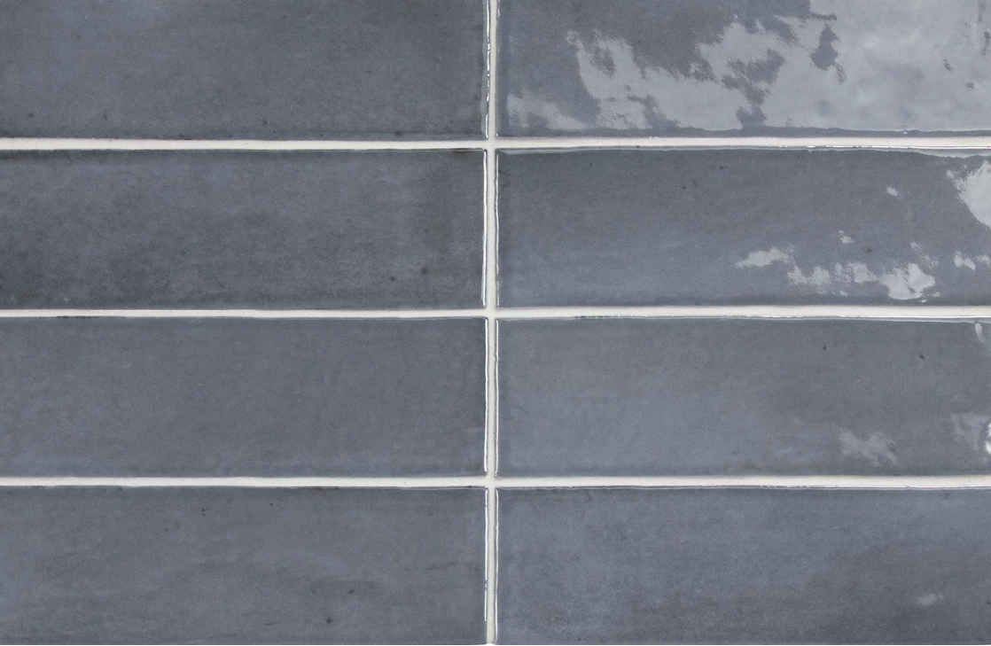 Carrelage grès cérame effet zellige Matt et brillant COCO -  bleu nuit brillant