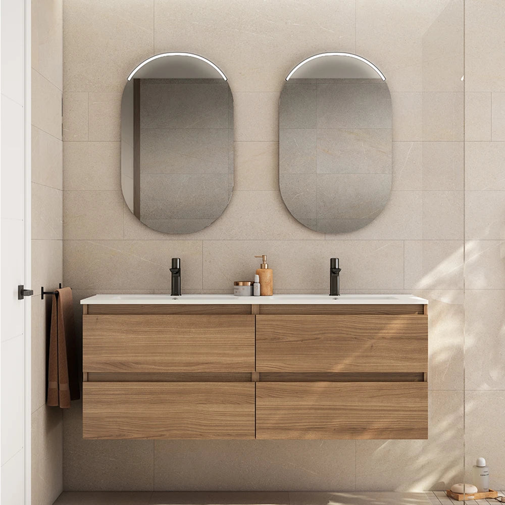 Meuble de salle de bain suspendu BOX 2 tiroirs