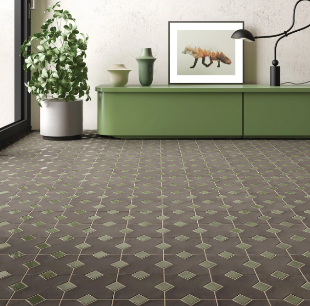 Carrelage grès cérame Kasbah Base à cabochons
