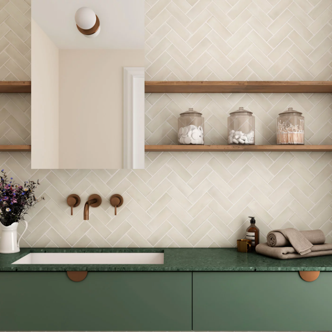 carrelage effet zellige coco beige matt