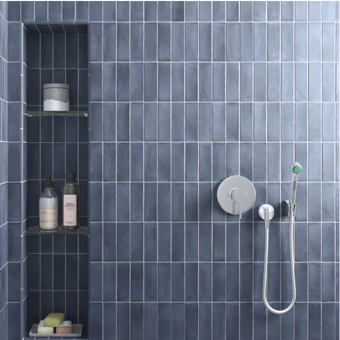carrelage effet zellige coco  bleu matt