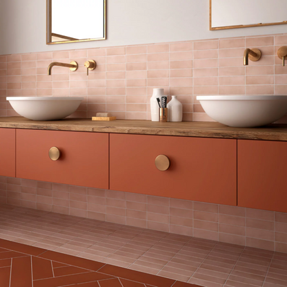 carrelage effet zellige coco pink