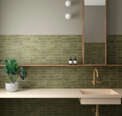 carrelage effet zellige coco  verde matt