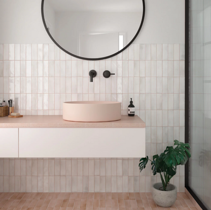carrelage effet zellige coco white brillant