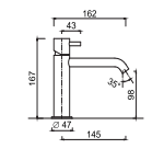 Mitigeur lavabo mural, sans vidage Giulini G 5905/SC