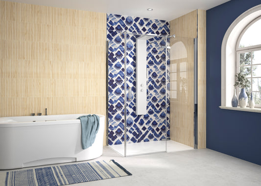 Panneau mural salle de bain Kinedo Kinéwall Design ép 3 mm Teck line