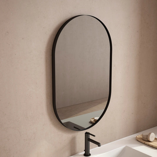 miroir sele cadre acier noir