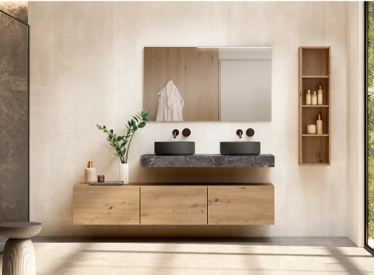 Meuble de salle de bain suspendu NOMAD avec vasque à poser